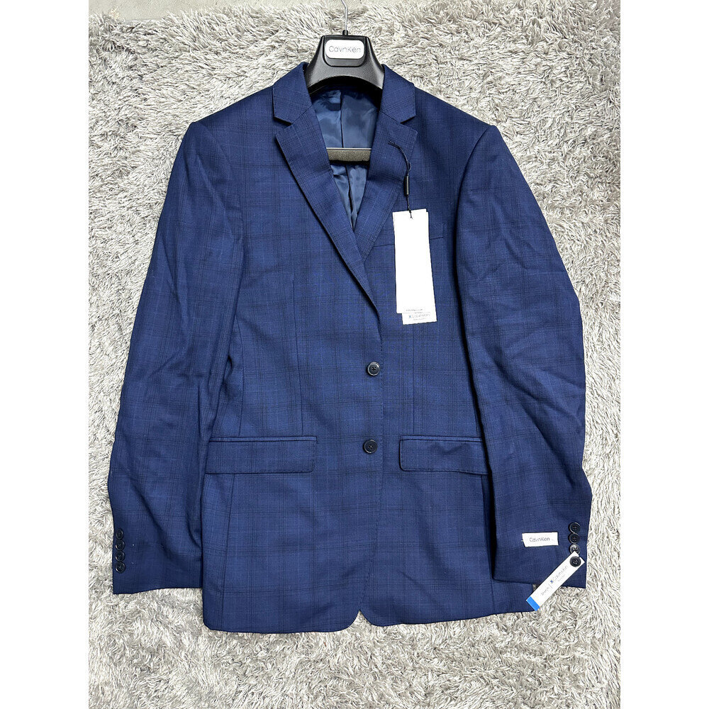 Calvin Klein Men's Mancuso Extra Slim Fit Blazer In Blue Size 40 L
